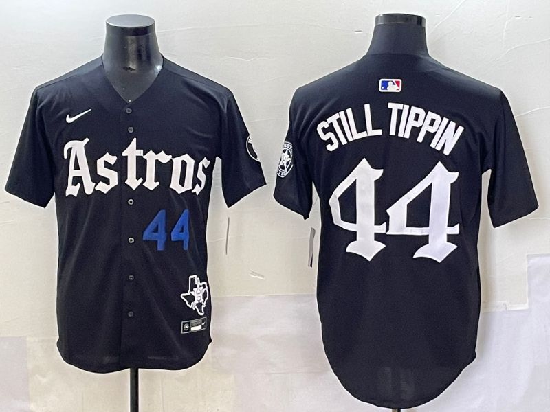 Men 2025 Houston Astros #44 Still Tippin Black Five generations Joint Name Nike MLB Jersey style 2